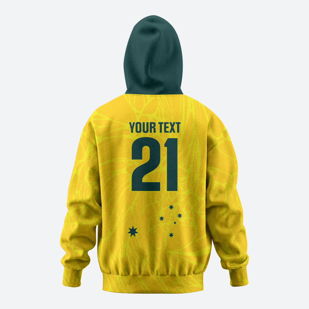 World Cricket Custom Australia Hoodie Aussie! Aussie! Oi! Oi! Oi!