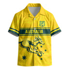 World Cricket Custom Australia Kid Hawaiian Shirt Aussie! Aussie! Oi! Oi! Oi!