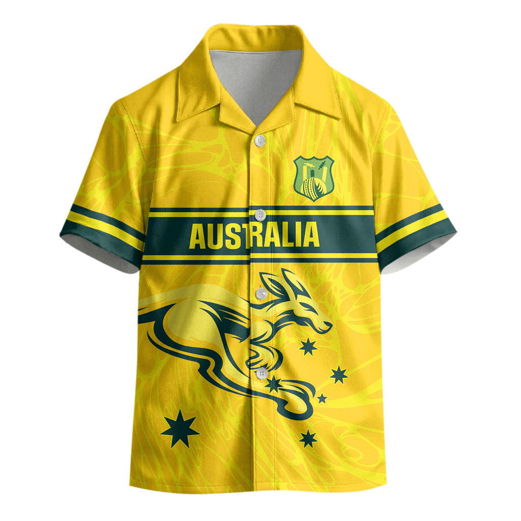 World Cricket Custom Australia Kid Hawaiian Shirt Aussie! Aussie! Oi! Oi! Oi!