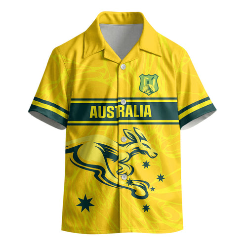 World Cricket Custom Australia Kid Hawaiian Shirt Aussie! Aussie! Oi! Oi! Oi!