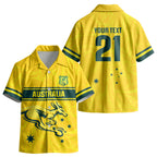World Cricket Custom Australia Kid Hawaiian Shirt Aussie! Aussie! Oi! Oi! Oi!