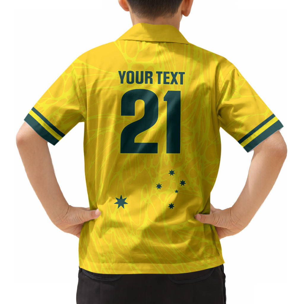 World Cricket Custom Australia Kid Hawaiian Shirt Aussie! Aussie! Oi! Oi! Oi!