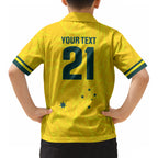 World Cricket Custom Australia Kid Hawaiian Shirt Aussie! Aussie! Oi! Oi! Oi!