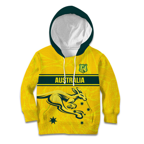 World Cricket Custom Australia Kid Hoodie Aussie! Aussie! Oi! Oi! Oi!