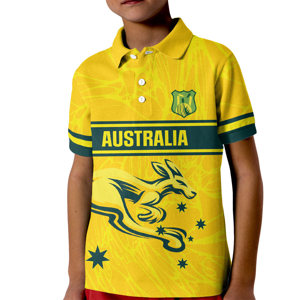 World Cricket Custom Australia Kid Polo Shirt Aussie! Aussie! Oi! Oi! Oi!