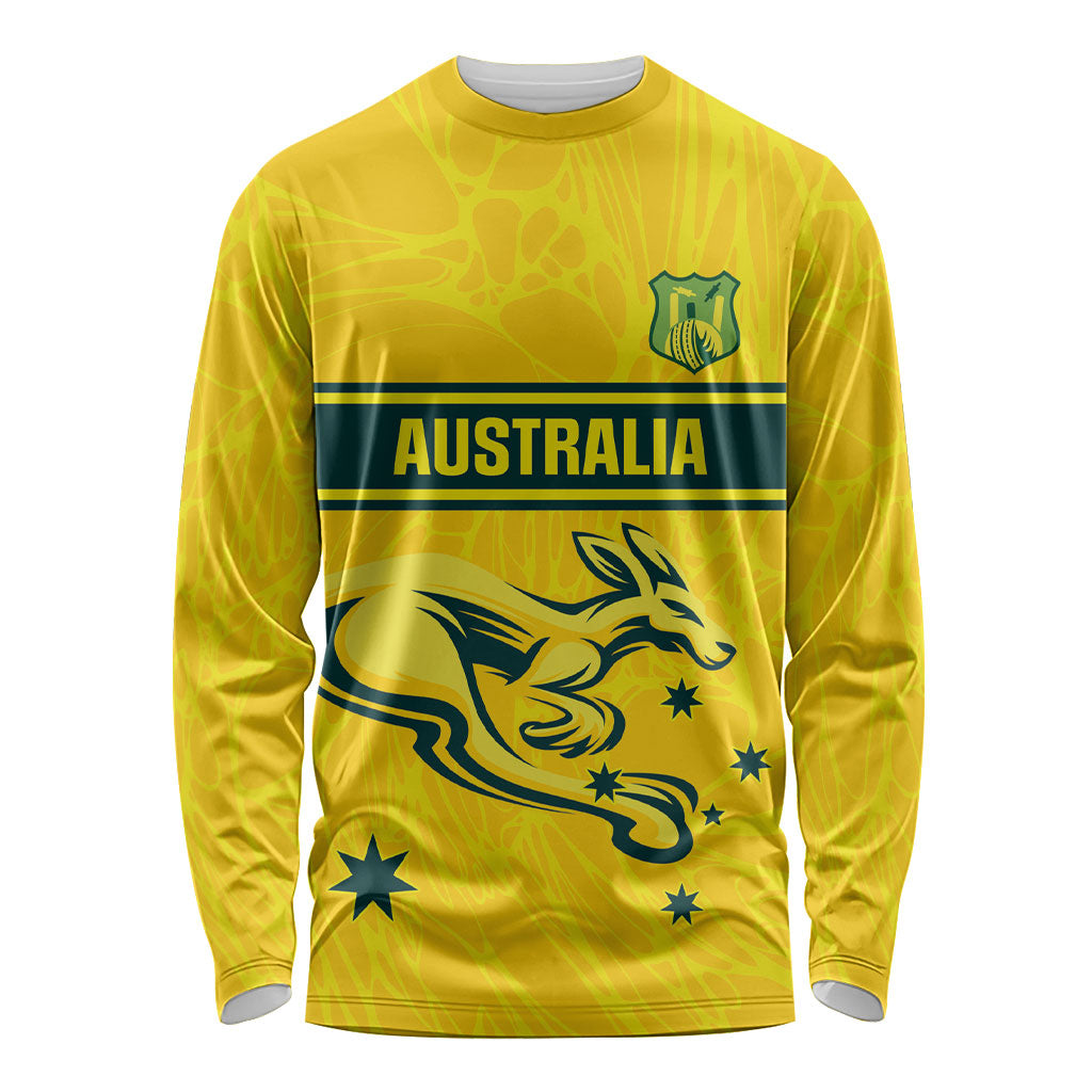 World Cricket Custom Australia Long Sleeve Shirt Aussie! Aussie! Oi! Oi! Oi!