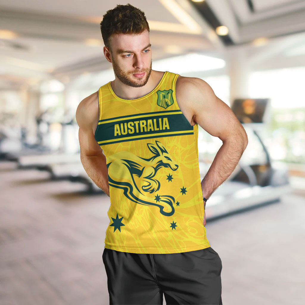 World Cricket Custom Australia Men Tank Top Aussie! Aussie! Oi! Oi! Oi!