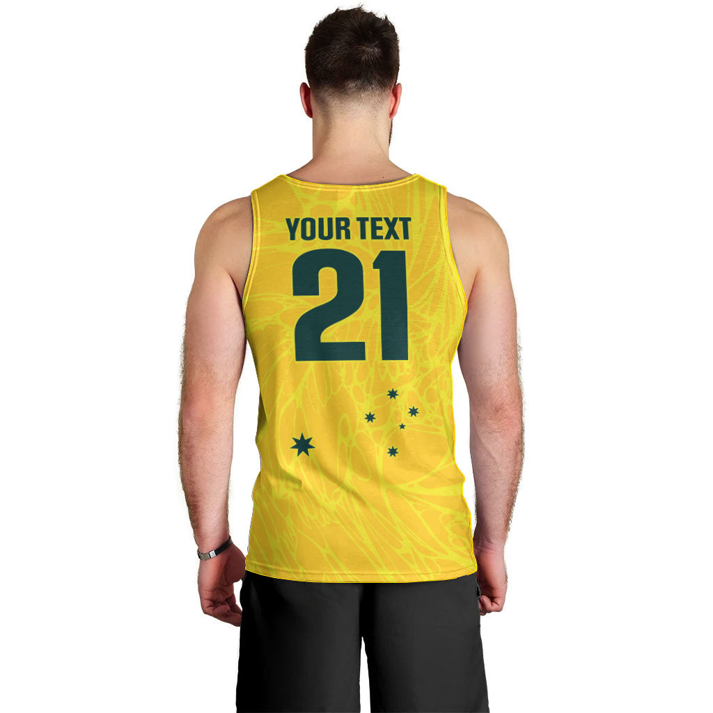 World Cricket Custom Australia Men Tank Top Aussie! Aussie! Oi! Oi! Oi!