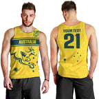 World Cricket Custom Australia Men Tank Top Aussie! Aussie! Oi! Oi! Oi!