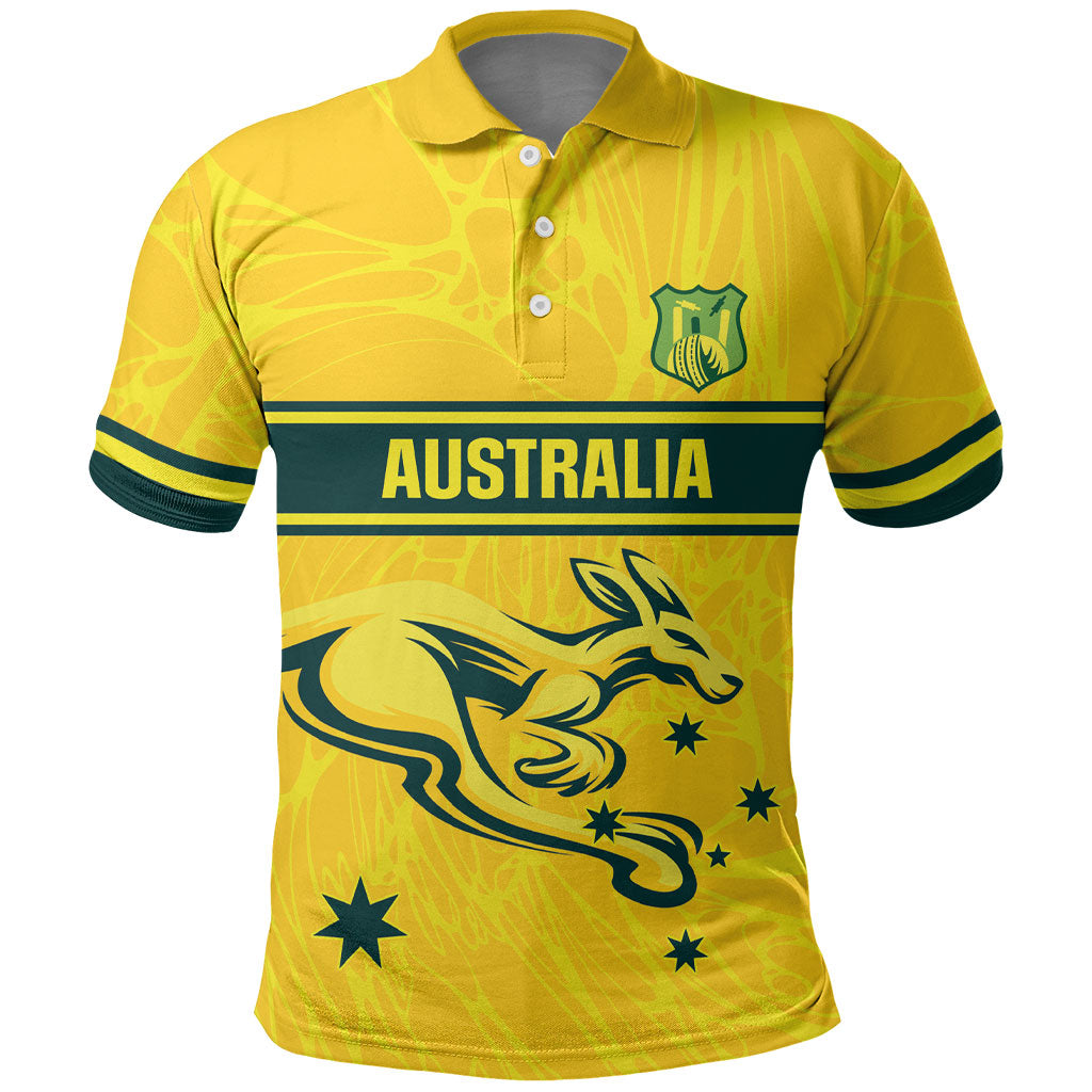 World Cricket Custom Australia Polo Shirt Aussie! Aussie! Oi! Oi! Oi!