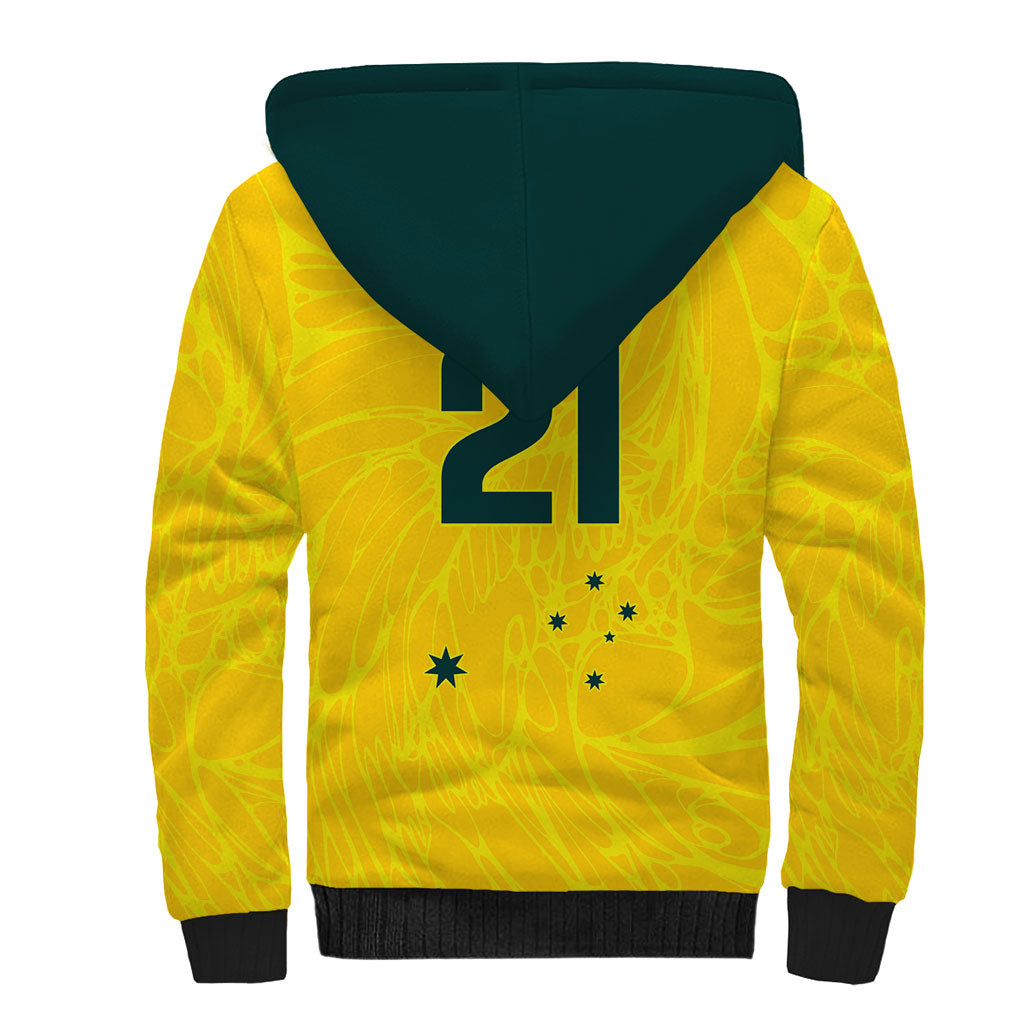 World Cricket Custom Australia Sherpa Hoodie Aussie! Aussie! Oi! Oi! Oi!
