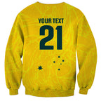 World Cricket Custom Australia Sweatshirt Aussie! Aussie! Oi! Oi! Oi!
