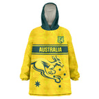 World Cricket Custom Australia Wearable Blanket Hoodie Aussie! Aussie! Oi! Oi! Oi!