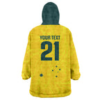 World Cricket Custom Australia Wearable Blanket Hoodie Aussie! Aussie! Oi! Oi! Oi!