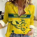 World Cricket Custom Australia Women Casual Shirt Aussie! Aussie! Oi! Oi! Oi!