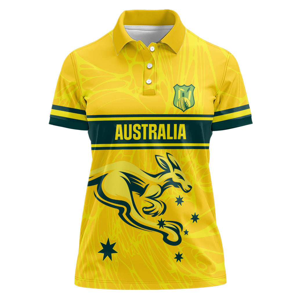 World Cricket Custom Australia Women Polo Shirt Aussie! Aussie! Oi! Oi! Oi!