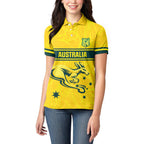 World Cricket Custom Australia Women Polo Shirt Aussie! Aussie! Oi! Oi! Oi!