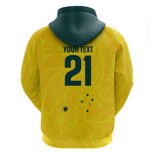 World Cricket Custom Australia Zip Hoodie Aussie! Aussie! Oi! Oi! Oi!