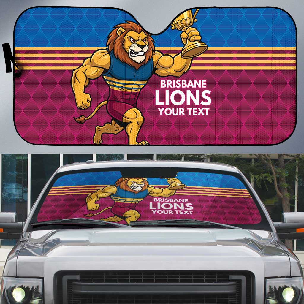 Custom Pride of Brisbane Champion Roar Auto Sun Shade - Aussie Hoodie