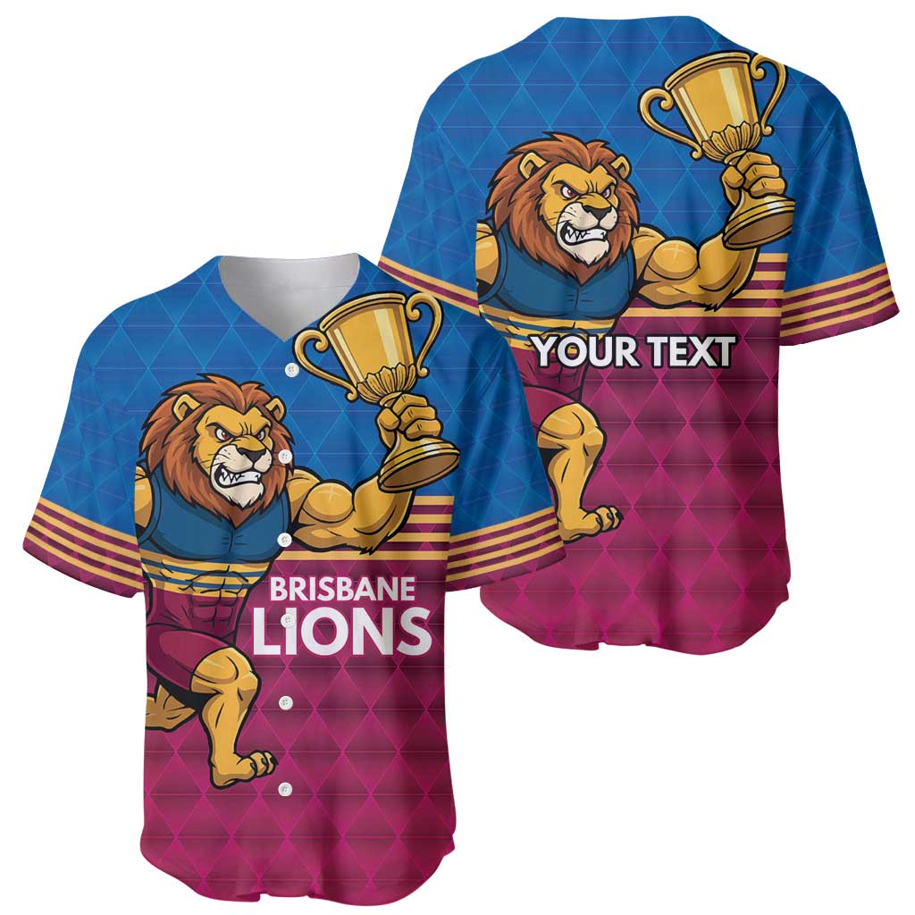 Custom Pride of Brisbane Champion Roar Baseball Jersey - Aussie Hoodie