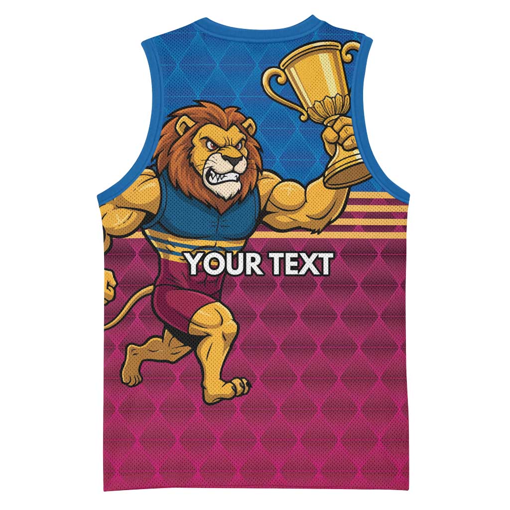 Custom Pride of Brisbane Champion Roar Basketball Jersey - Aussie Hoodie