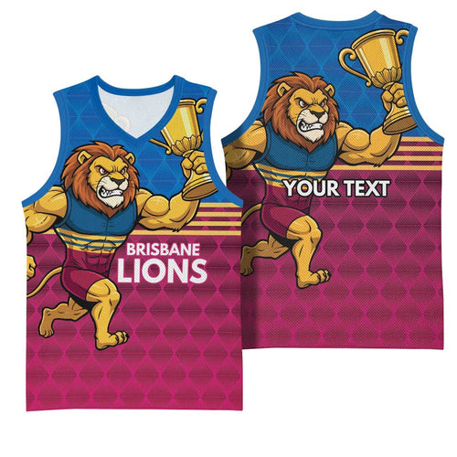 Custom Pride of Brisbane Champion Roar Basketball Jersey - Aussie Hoodie