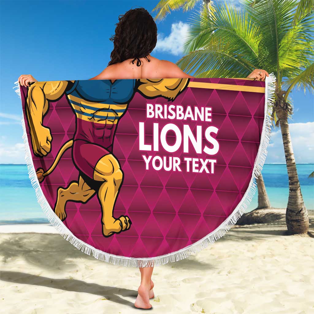 Custom Pride of Brisbane Champion Roar Beach Blanket - Aussie Hoodie