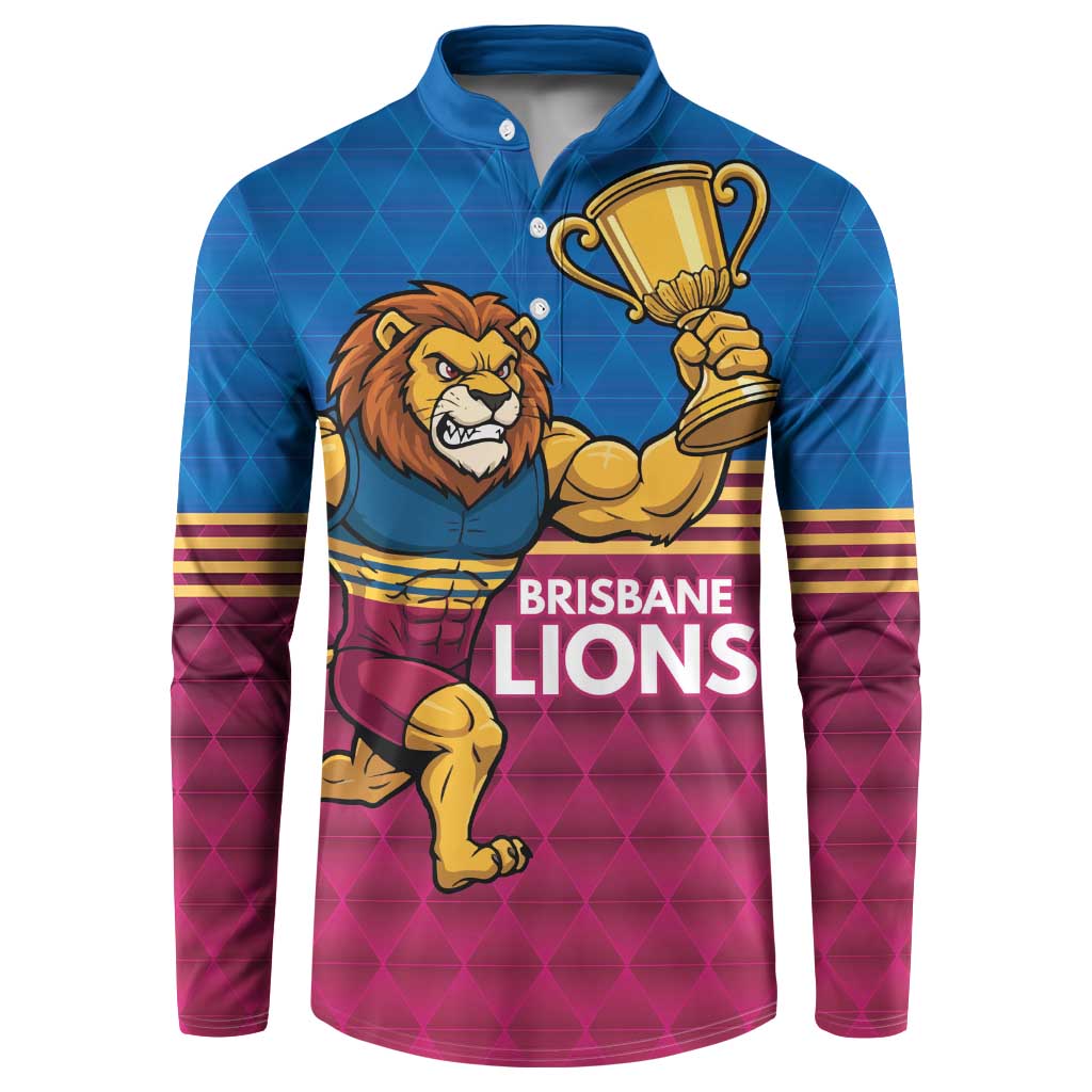 Custom Pride of Brisbane Champion Roar Button Sweatshirt - Aussie Hoodie