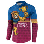 Custom Pride of Brisbane Champion Roar Button Sweatshirt - Aussie Hoodie
