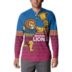 Custom Pride of Brisbane Champion Roar Button Sweatshirt - Aussie Hoodie