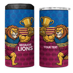 Custom Pride of Brisbane Champion Roar 4 in 1 Can Cooler Tumbler - Aussie Hoodie