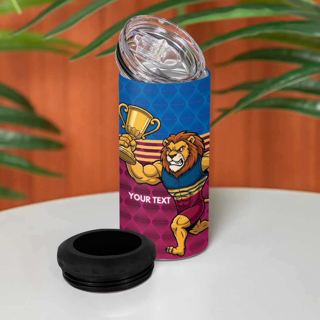 Custom Pride of Brisbane Champion Roar 4 in 1 Can Cooler Tumbler - Aussie Hoodie