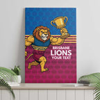 Custom Pride of Brisbane Champion Roar Canvas Wall Art - Aussie Hoodie