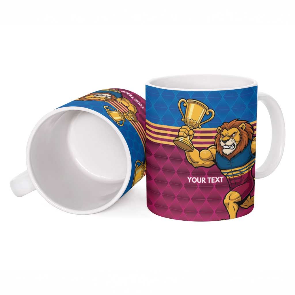 Custom Pride of Brisbane Champion Roar Ceramic Mug - Aussie Hoodie