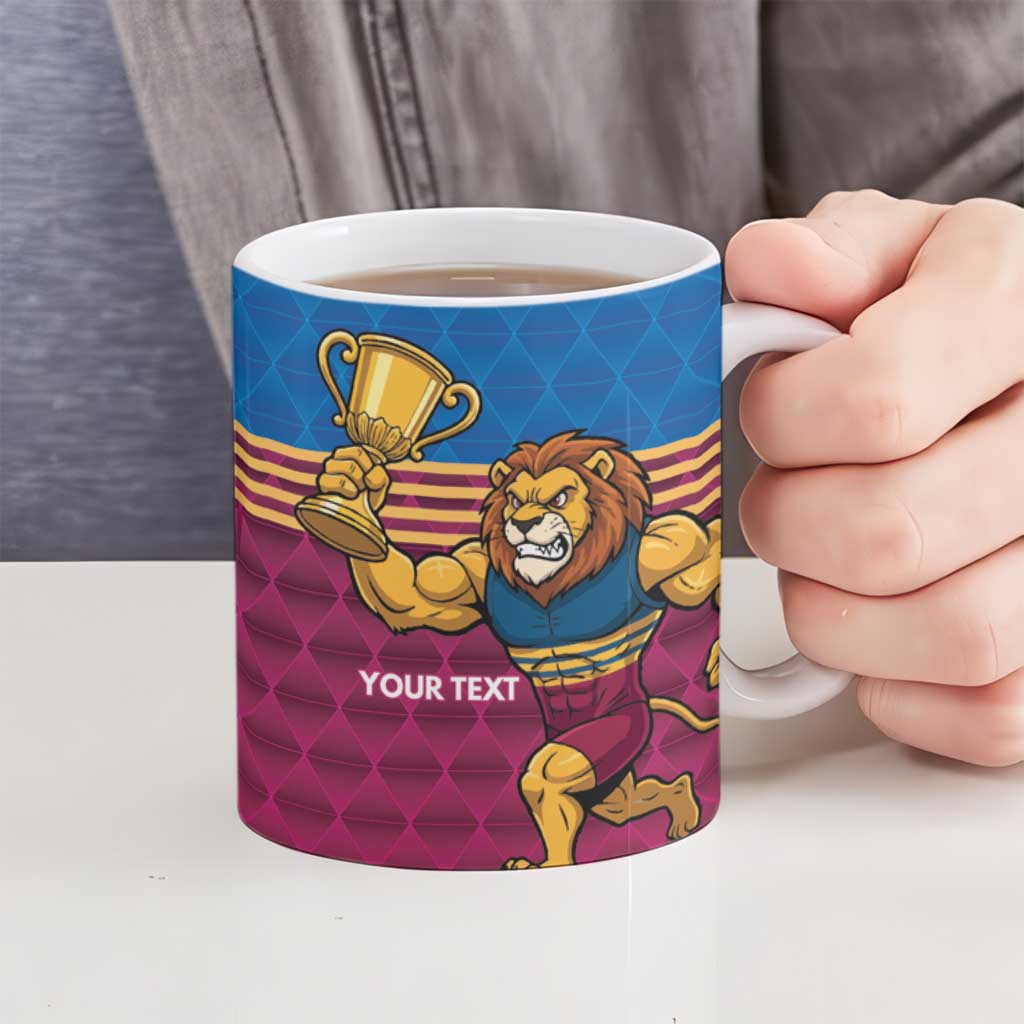Custom Pride of Brisbane Champion Roar Ceramic Mug - Aussie Hoodie