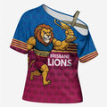 Custom Pride of Brisbane Champion Roar Cross Shoulder Shirt - Aussie Hoodie