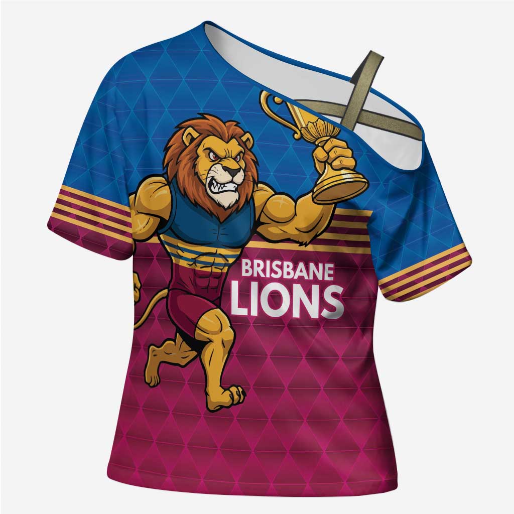Custom Pride of Brisbane Champion Roar Cross Shoulder Shirt - Aussie Hoodie