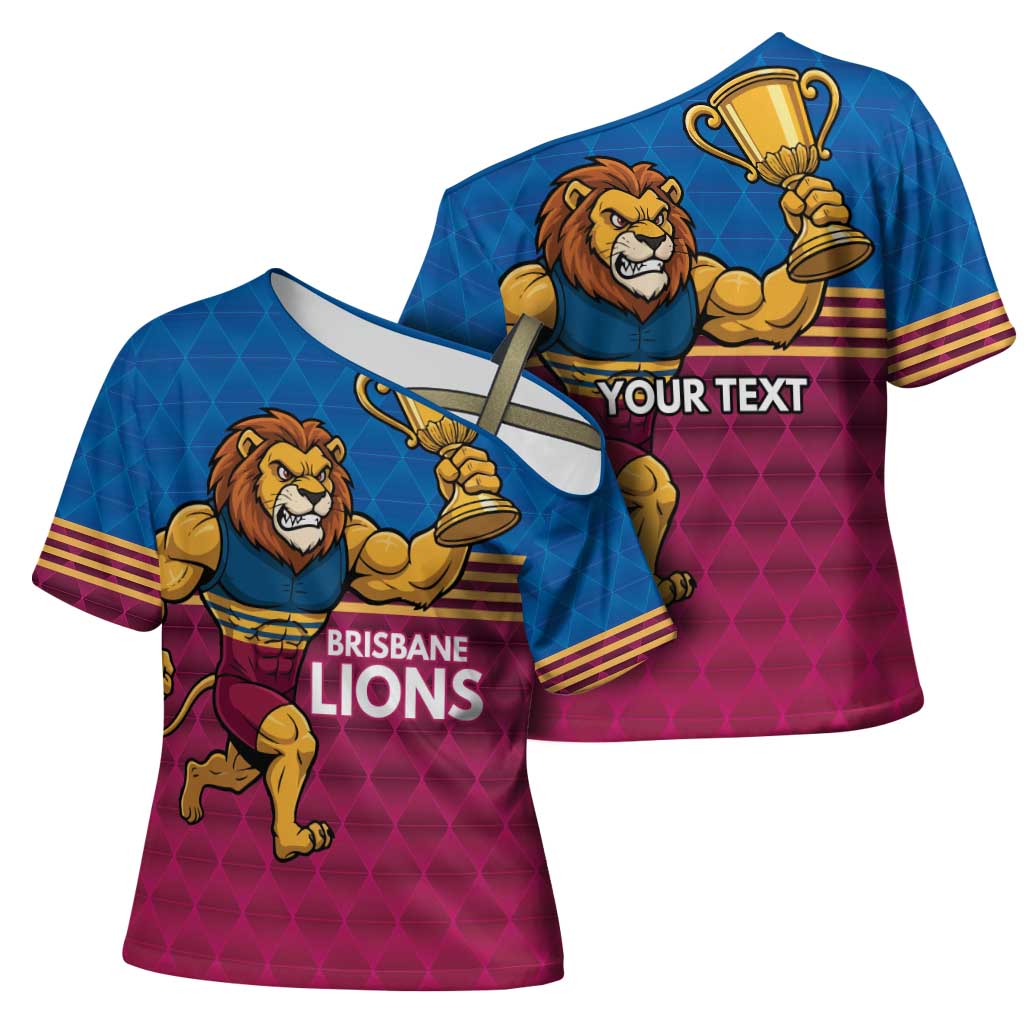 Custom Pride of Brisbane Champion Roar Cross Shoulder Shirt - Aussie Hoodie