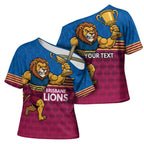 Custom Pride of Brisbane Champion Roar Cross Shoulder Shirt - Aussie Hoodie