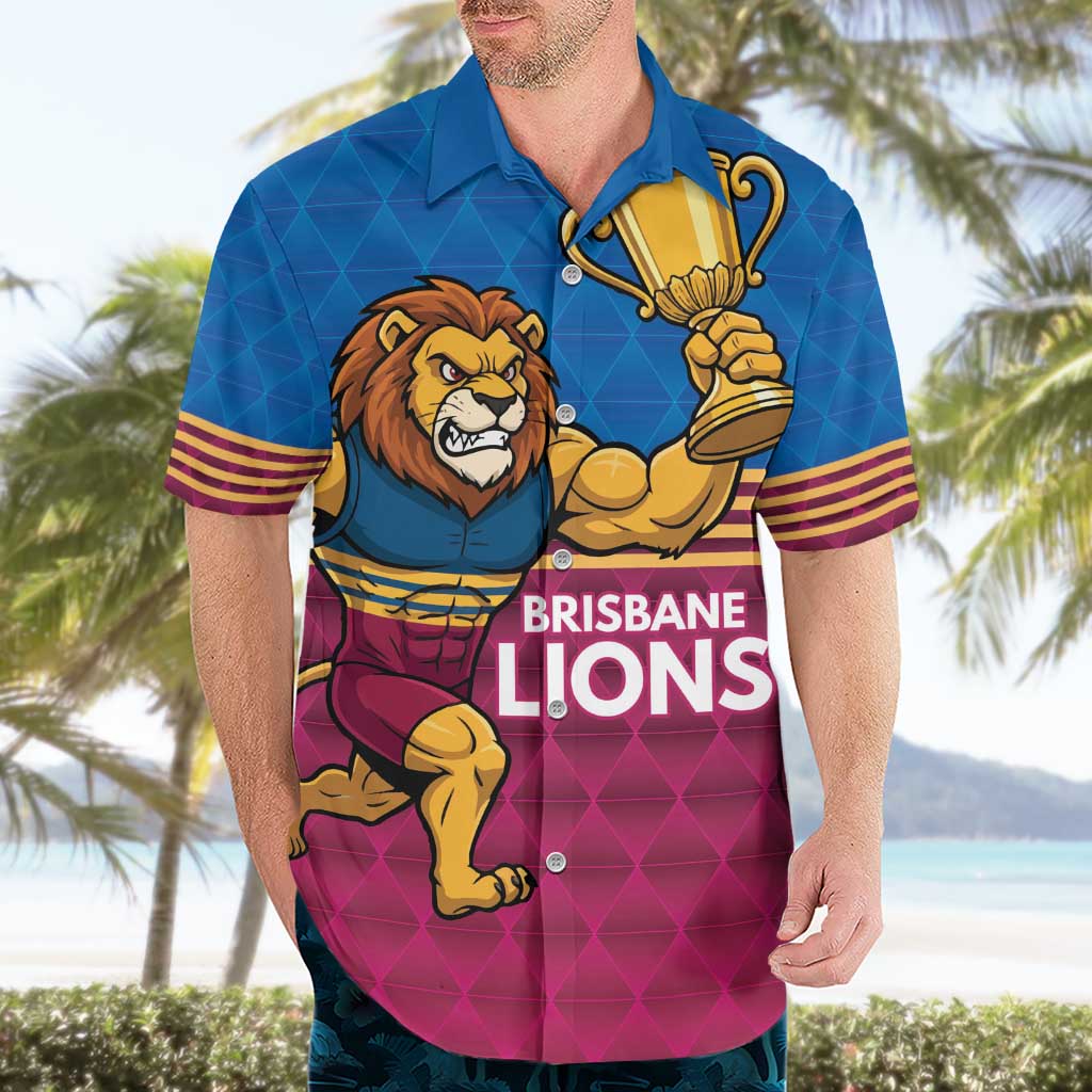 Custom Pride of Brisbane Champion Roar Hawaiian Shirt - Aussie Hoodie