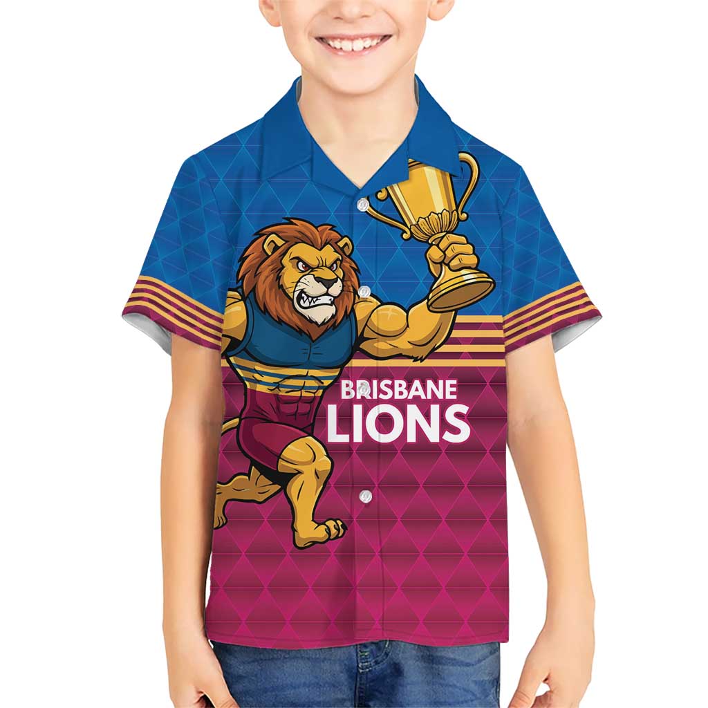 Custom Pride of Brisbane Champion Roar Kid Hawaiian Shirt - Aussie Hoodie