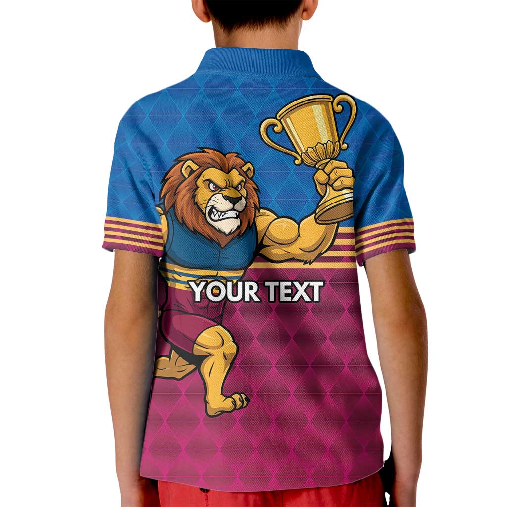 Custom Pride of Brisbane Champion Roar Kid Polo Shirt - Aussie Hoodie