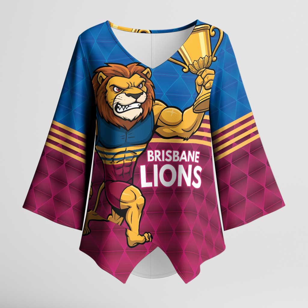Custom Pride of Brisbane Champion Roar Kimono Sleeve Blouse - Aussie Hoodie