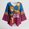 Custom Pride of Brisbane Champion Roar Kimono Sleeve Blouse - Aussie Hoodie