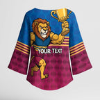 Custom Pride of Brisbane Champion Roar Kimono Sleeve Blouse - Aussie Hoodie