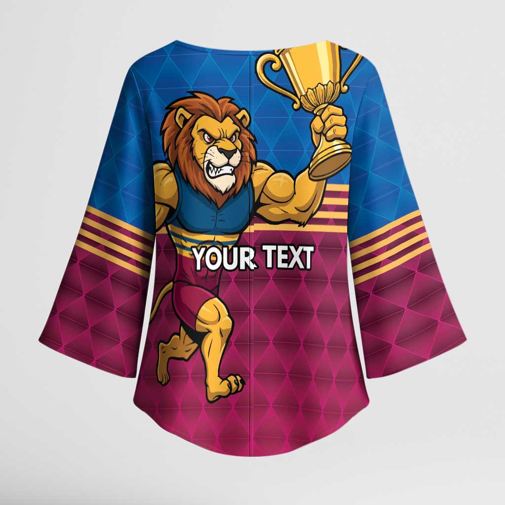 Custom Pride of Brisbane Champion Roar Kimono Sleeve Blouse - Aussie Hoodie