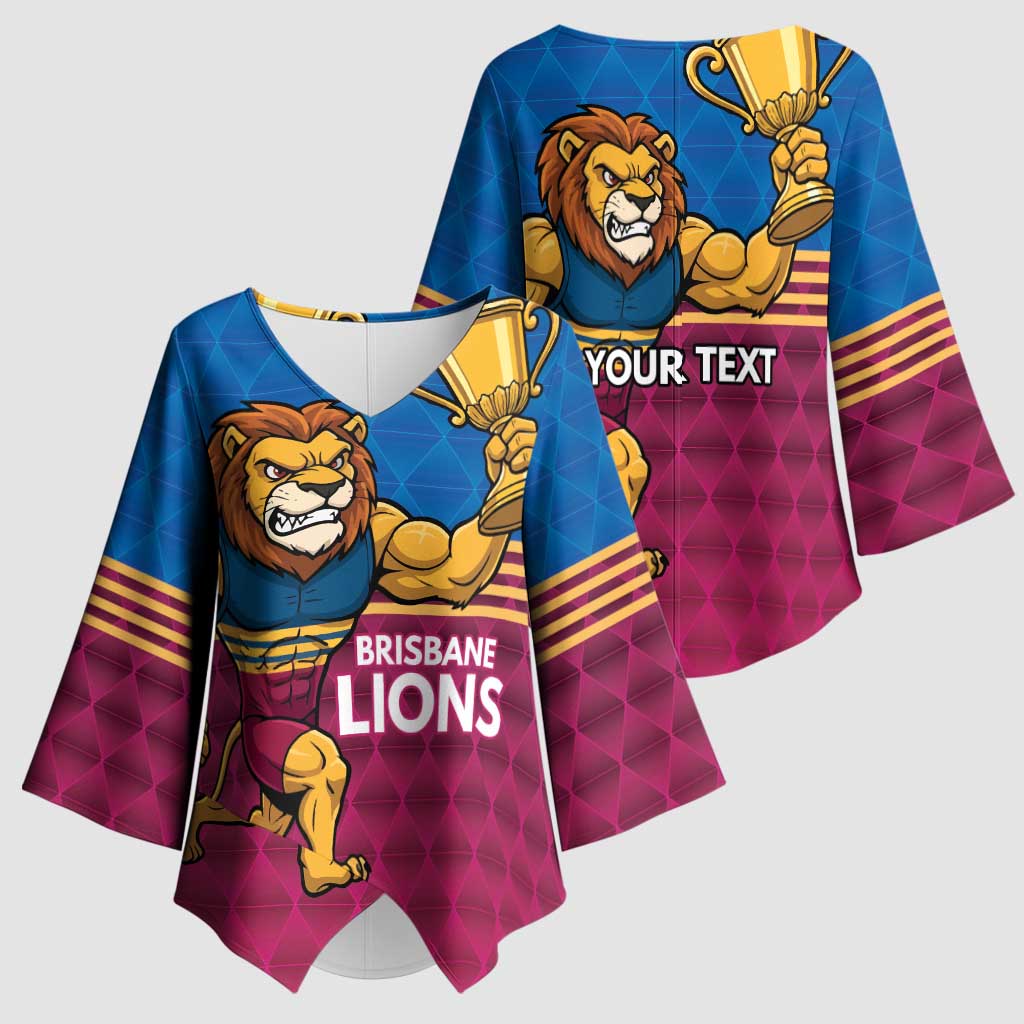 Custom Pride of Brisbane Champion Roar Kimono Sleeve Blouse - Aussie Hoodie