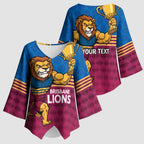 Custom Pride of Brisbane Champion Roar Kimono Sleeve Blouse - Aussie Hoodie