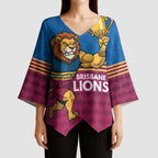 Custom Pride of Brisbane Champion Roar Kimono Sleeve Blouse - Aussie Hoodie