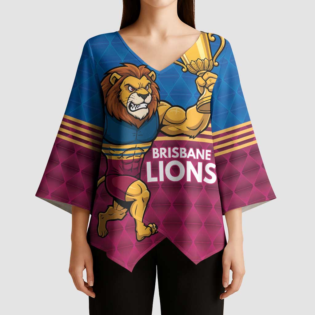 Custom Pride of Brisbane Champion Roar Kimono Sleeve Blouse - Aussie Hoodie